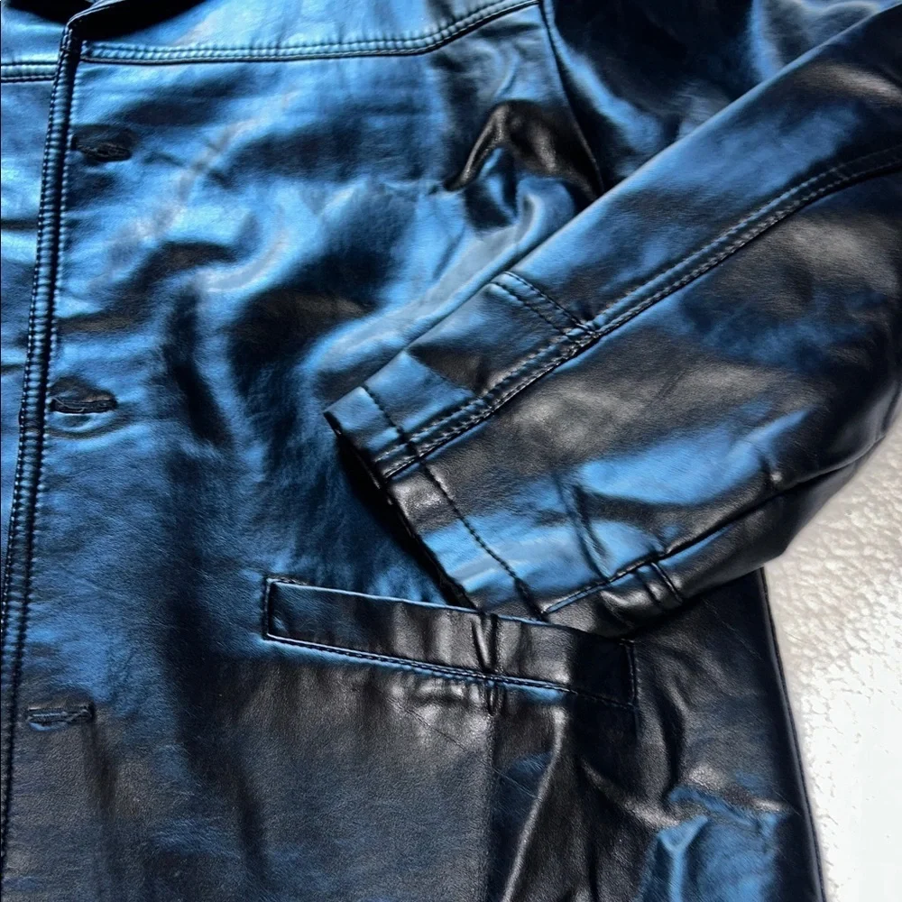 Moda Men's Classic Black Leather Jacket